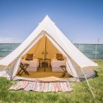 Sustainable marketing event activation using a retreat camping tent at Country Thunder